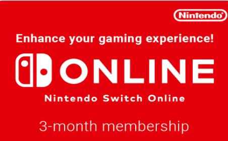 Nintendo Switch Online 3 Months Subscription Gift Card